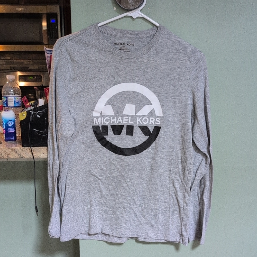 Michael Kors Heather Gray Logo Long Sleeve Tee Men's/ Boy's S/SP